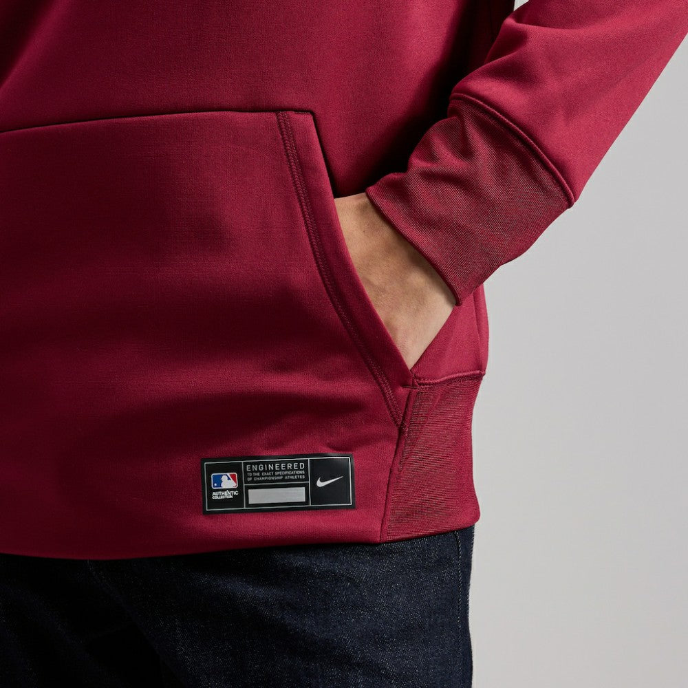 Philadelphia Phillies Nike Authentic Collection Therma-FIT Hoodie - Burgundy Hoodies