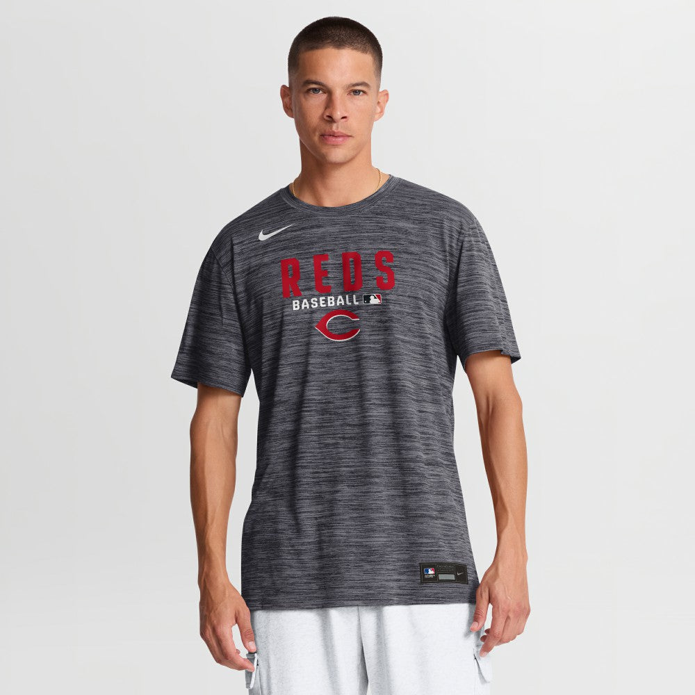 Cincinnati Reds Nike Authentic Collection Velocity Dri-FIT T-Shirt - Black T-shirts