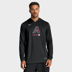 Arizona Diamondbacks Nike Authentic Collection Dri-FIT Long Sleeve Hooded T-Shirt - Black T-shirts
