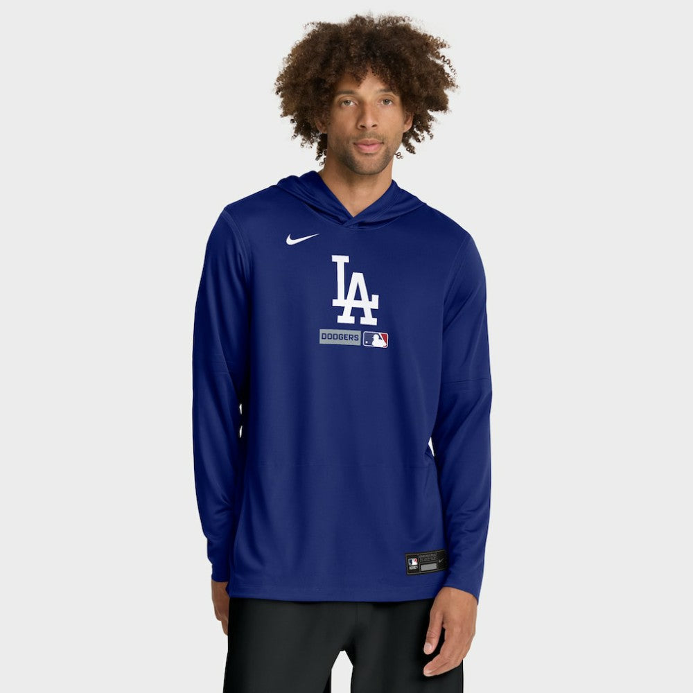 Los Angeles Dodgers Nike Authentic Collection Dri-FIT Long Sleeve Hooded T-Shirt - Royal T-shirts