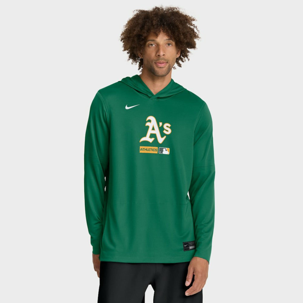 Athletics Nike Authentic Collection Dri-FIT Long Sleeve Hooded T-Shirt - Kelly Green T-shirts
