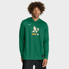 Athletics Nike Authentic Collection Dri-FIT Long Sleeve Hooded T-Shirt - Kelly Green T-shirts