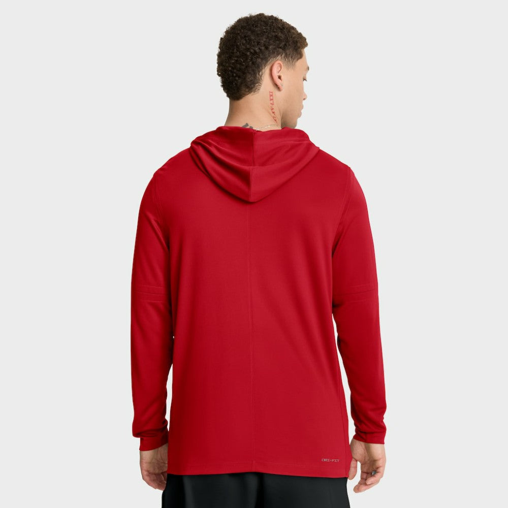 Washington Nationals Nike Authentic Collection Dri-FIT Long Sleeve Hooded T-Shirt - Red T-shirts