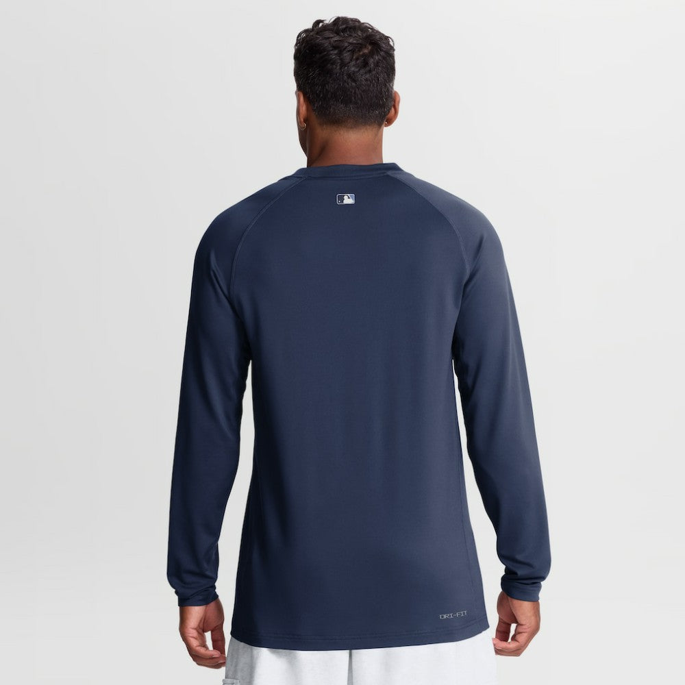 Tampa Bay Rays Nike Authentic Collection Game Time Raglan Long Sleeve T-Shirt - Navy T-shirts