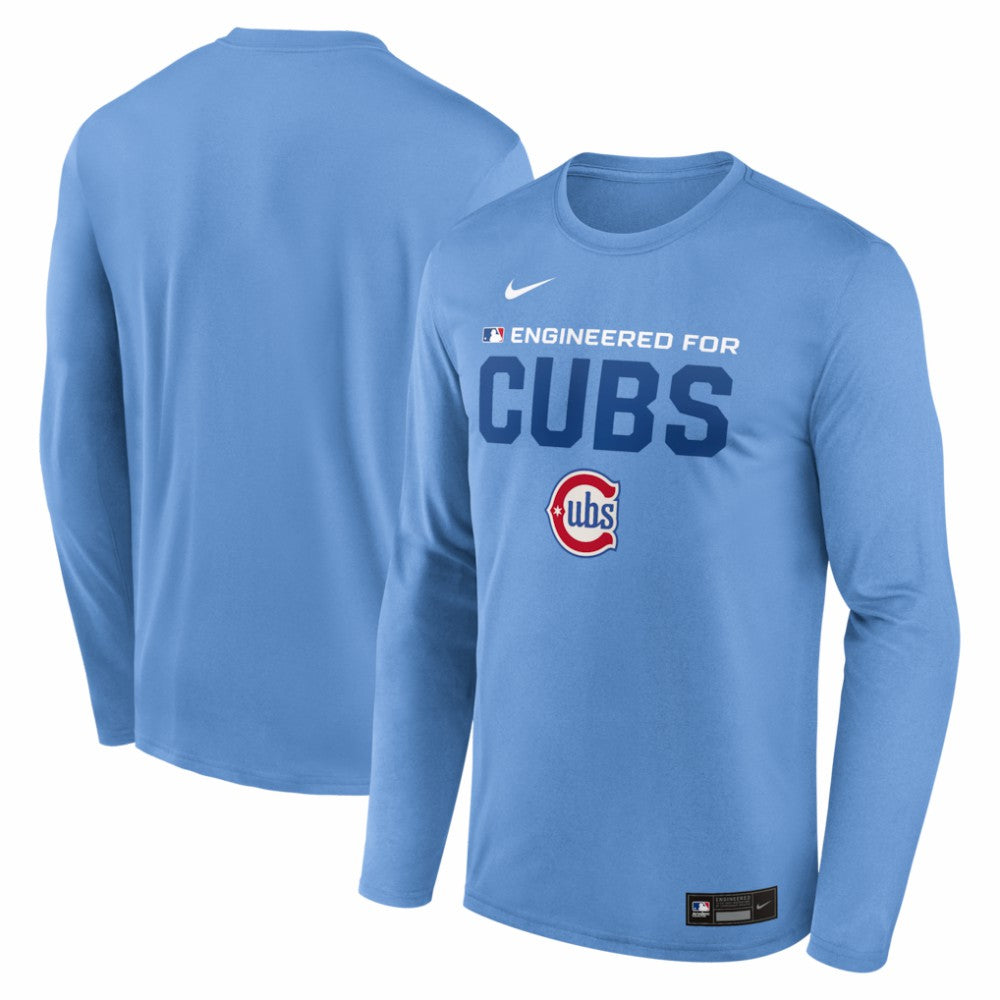 Chicago Cubs Nike Authentic Collection Legend Dri-FIT Long Sleeve T-Shirt - Light Blue T-shirts