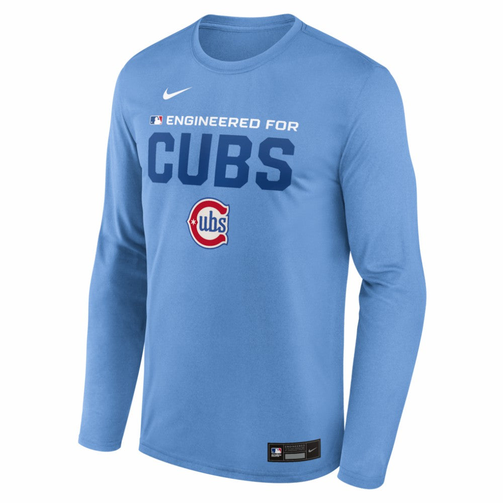 Chicago Cubs Nike Authentic Collection Legend Dri-FIT Long Sleeve T-Shirt - Light Blue T-shirts
