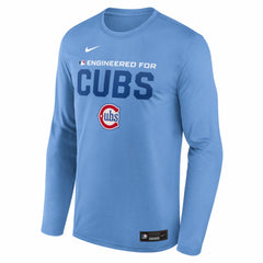 Chicago Cubs Nike Authentic Collection Legend Dri-FIT Long Sleeve T-Shirt - Light Blue T-shirts