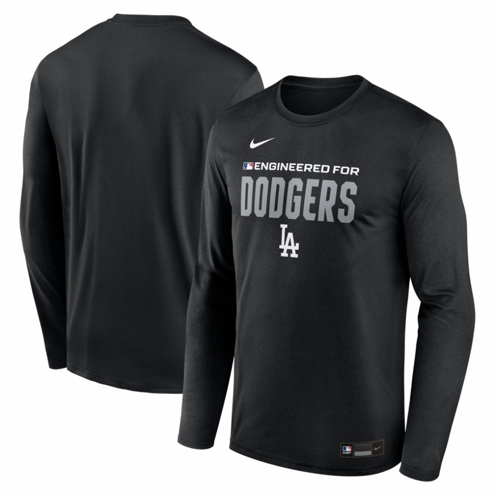 Los Angeles Dodgers Nike Authentic Collection Legend Dri-FIT Long Sleeve T-Shirt - Black T-shirts