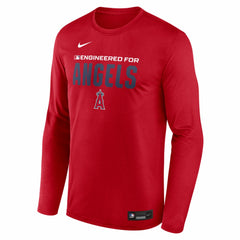 Los Angeles Angels Nike Authentic Collection Legend Dri-FIT Long Sleeve T-Shirt - Red T-shirts
