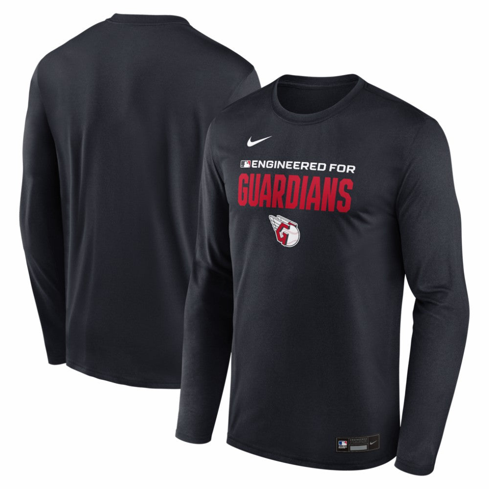 Cleveland Guardians Nike Authentic Collection Legend Dri-FIT Long Sleeve T-Shirt - Black T-shirts