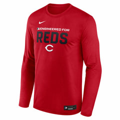 Cincinnati Reds Nike Authentic Collection Legend Dri-FIT Long Sleeve T-Shirt - Red T-shirts