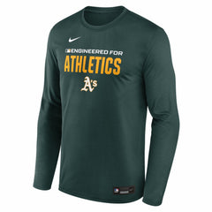 Athletics Nike Authentic Collection Legend Dri-FIT Long Sleeve T-Shirt - Green T-shirts