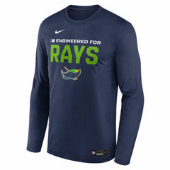 Tampa Bay Rays Nike Authentic Collection Legend Dri-FIT Long Sleeve T-Shirt - Navy T-shirts