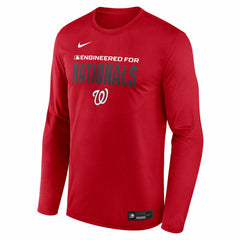Washington Nationals Nike Authentic Collection Legend Dri-FIT Long Sleeve T-Shirt - Red T-shirts