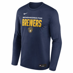 Milwaukee Brewers Nike Authentic Collection Legend Dri-FIT Long Sleeve T-Shirt - Navy T-shirts