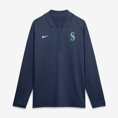 Seattle Mariners Nike Authentic Collection Dri-FIT Raglan Half-Zip Pullover - Navy Pullover