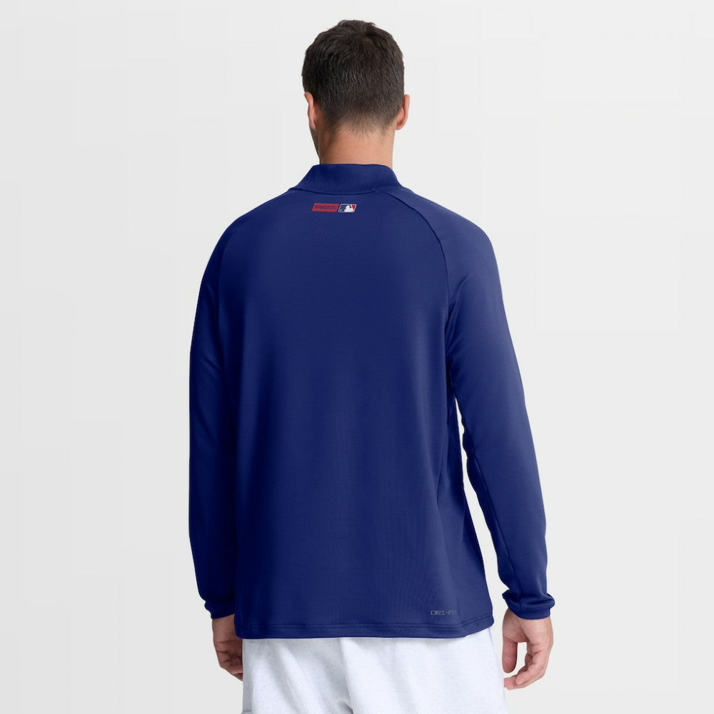 Texas Rangers Nike Authentic Collection Dri-FIT Raglan Half-Zip Pullover - Royal Pullover