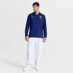 Texas Rangers Nike Authentic Collection Dri-FIT Raglan Half-Zip Pullover - Royal Pullover