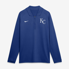 Kansas City Royals Nike Authentic Collection Dri-FIT Raglan Half-Zip Pullover - Royal Pullover