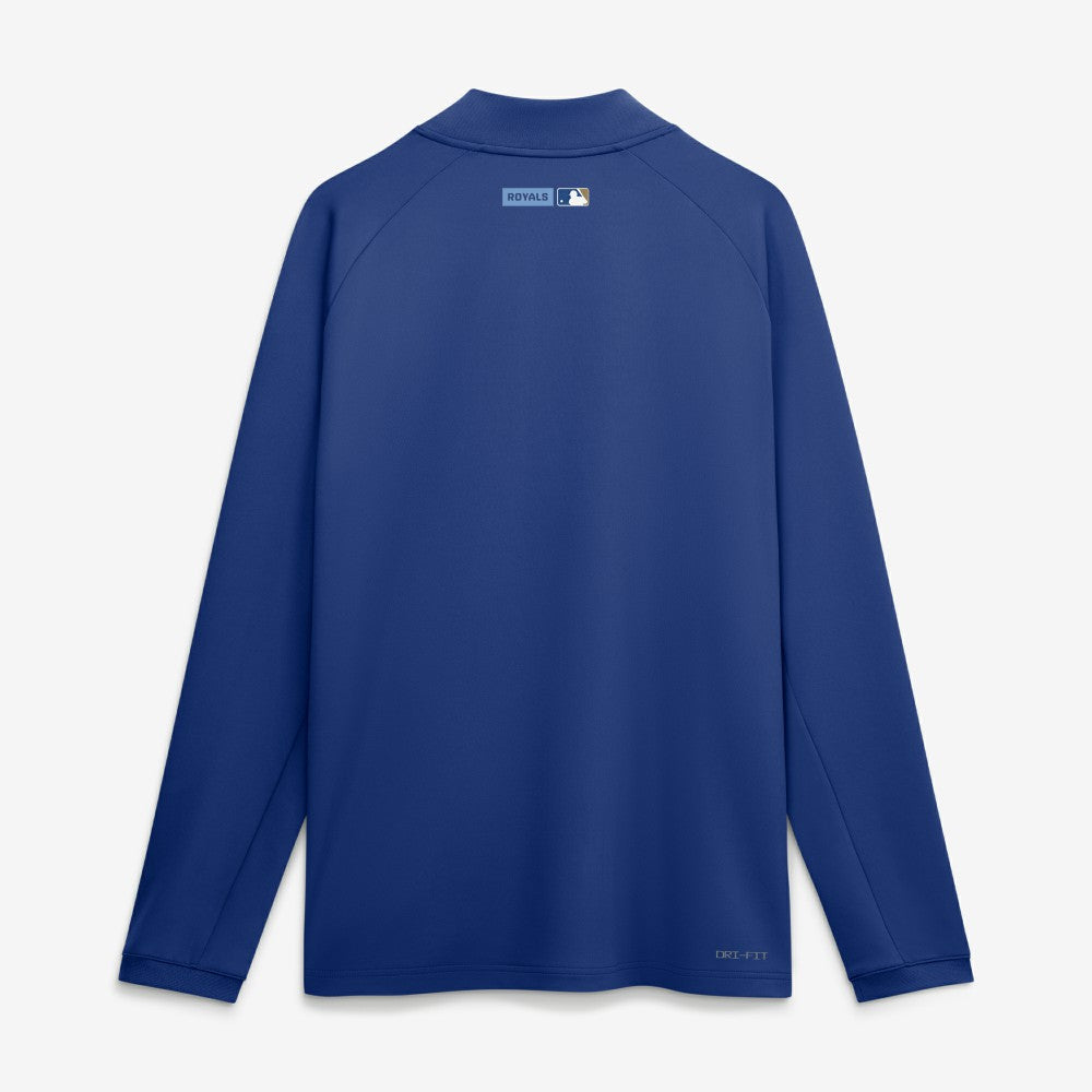 Kansas City Royals Nike Authentic Collection Dri-FIT Raglan Half-Zip Pullover - Royal Pullover