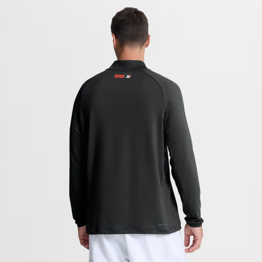 San Francisco Giants Nike Authentic Collection Dri-FIT Raglan Half-Zip Pullover - Black Pullover