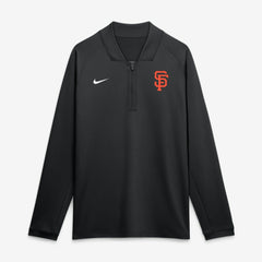 San Francisco Giants Nike Authentic Collection Dri-FIT Raglan Half-Zip Pullover - Black Pullover