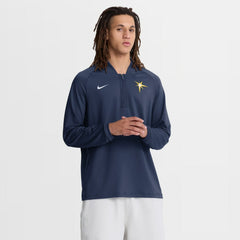 Tampa Bay Rays Nike Authentic Collection Dri-FIT Raglan Half-Zip Pullover - Navy Pullover