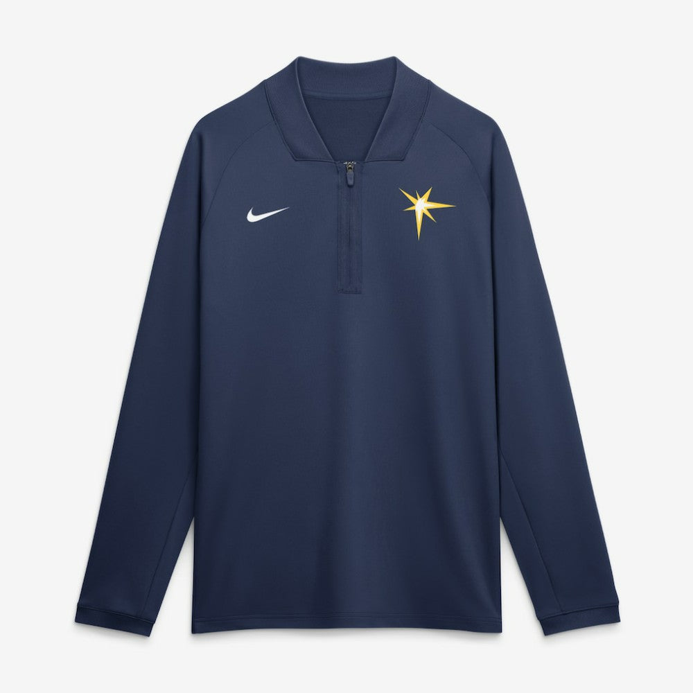 Tampa Bay Rays Nike Authentic Collection Dri-FIT Raglan Half-Zip Pullover - Navy Pullover