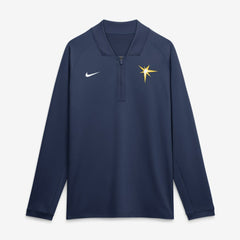 Tampa Bay Rays Nike Authentic Collection Dri-FIT Raglan Half-Zip Pullover - Navy Pullover