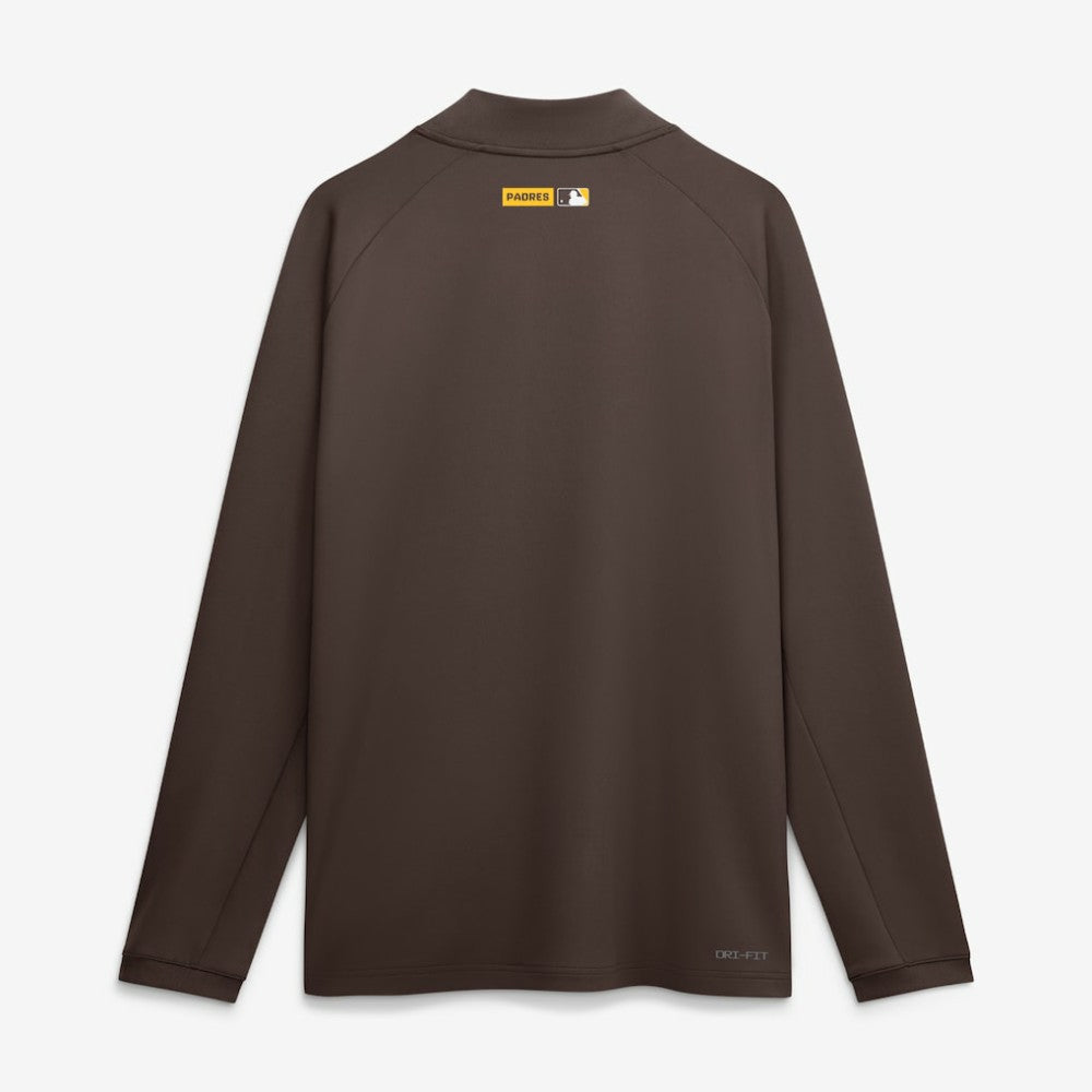 San Diego Padres Nike Authentic Collection Dri-FIT Raglan Half-Zip Pullover - Brown Pullover