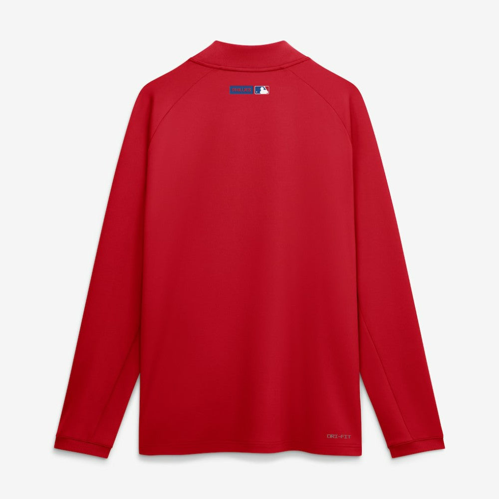 Philadelphia Phillies Nike Authentic Collection Dri-FIT Raglan Half-Zip Pullover - Red Pullover