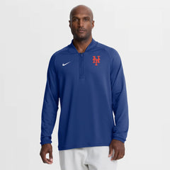 New York Mets Nike Authentic Collection Dri-FIT Raglan Half-Zip Pullover - Royal Pullover