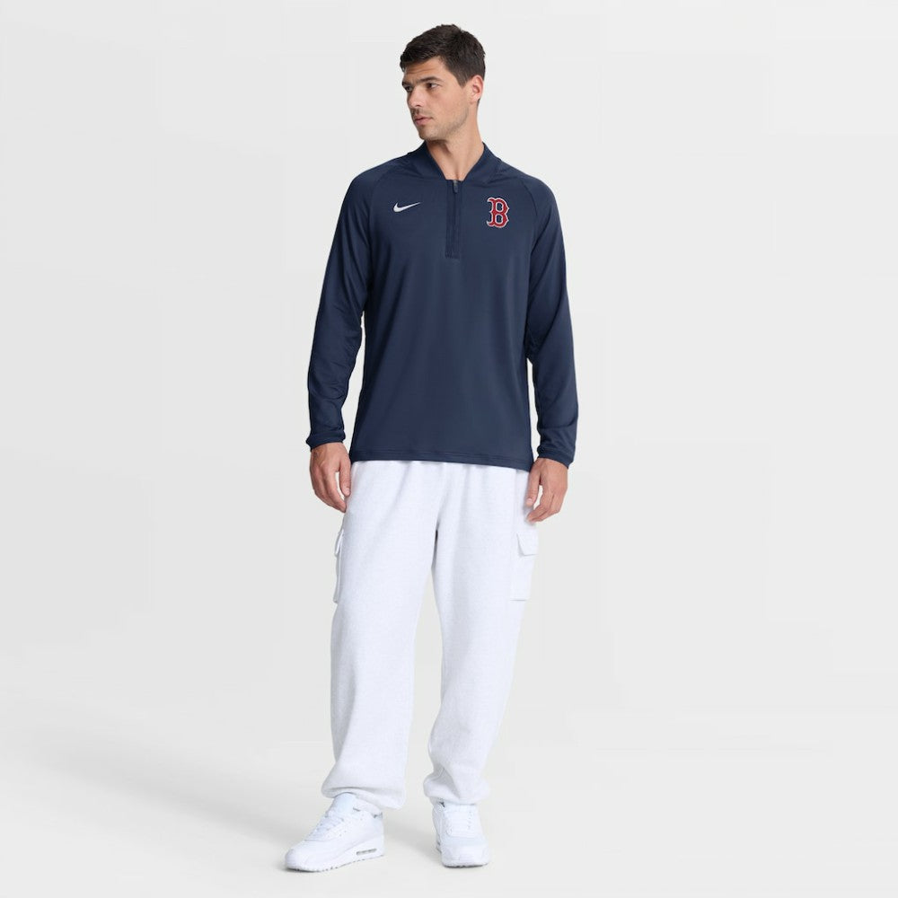 Boston Red Sox Nike Authentic Collection Dri-FIT Raglan Half-Zip Pullover - Navy Pullover