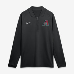 Arizona Diamondbacks Nike Authentic Collection Dri-FIT Raglan Half-Zip Pullover - Black Pullover
