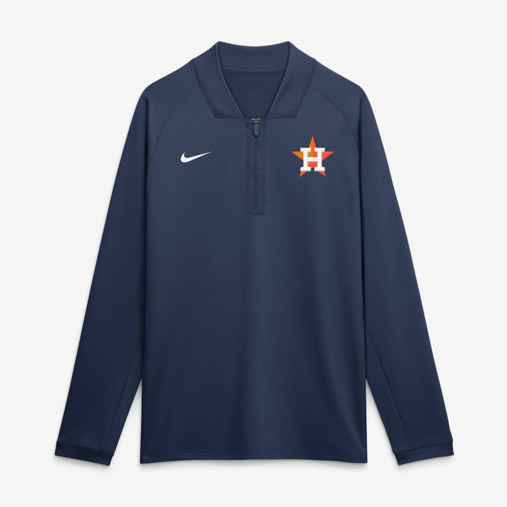 Houston Astros Nike Authentic Collection Dri-FIT Raglan Half-Zip Pullover - Navy Pullover