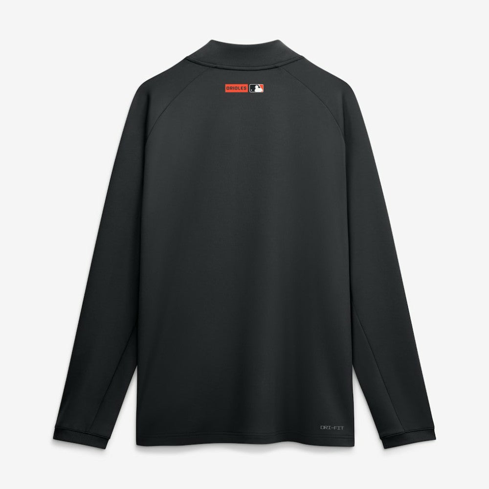 Baltimore Orioles Nike Authentic Collection Dri-FIT Raglan Half-Zip Pullover - Black Pullover