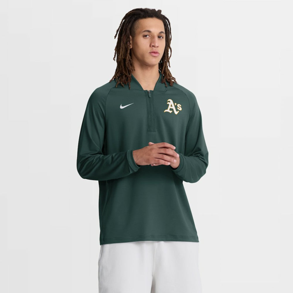 Athletics Nike Authentic Collection Dri-FIT Raglan Half-Zip Pullover - Green Pullover