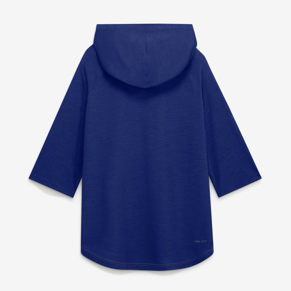 Los Angeles Dodgers Nike Authentic Collection Flux Dri-FIT Raglan 3/4-Sleeve Hooded T-Shirt - Gray T-shirts