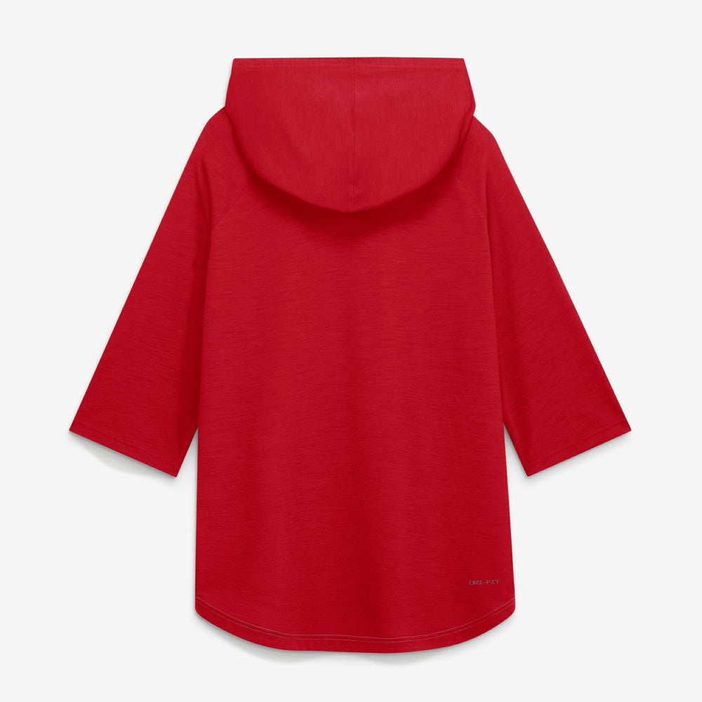 Los Angeles Angels Nike Authentic Collection Flux Dri-FIT Raglan 3/4-Sleeve Hooded T-Shirt - Gray T-shirts