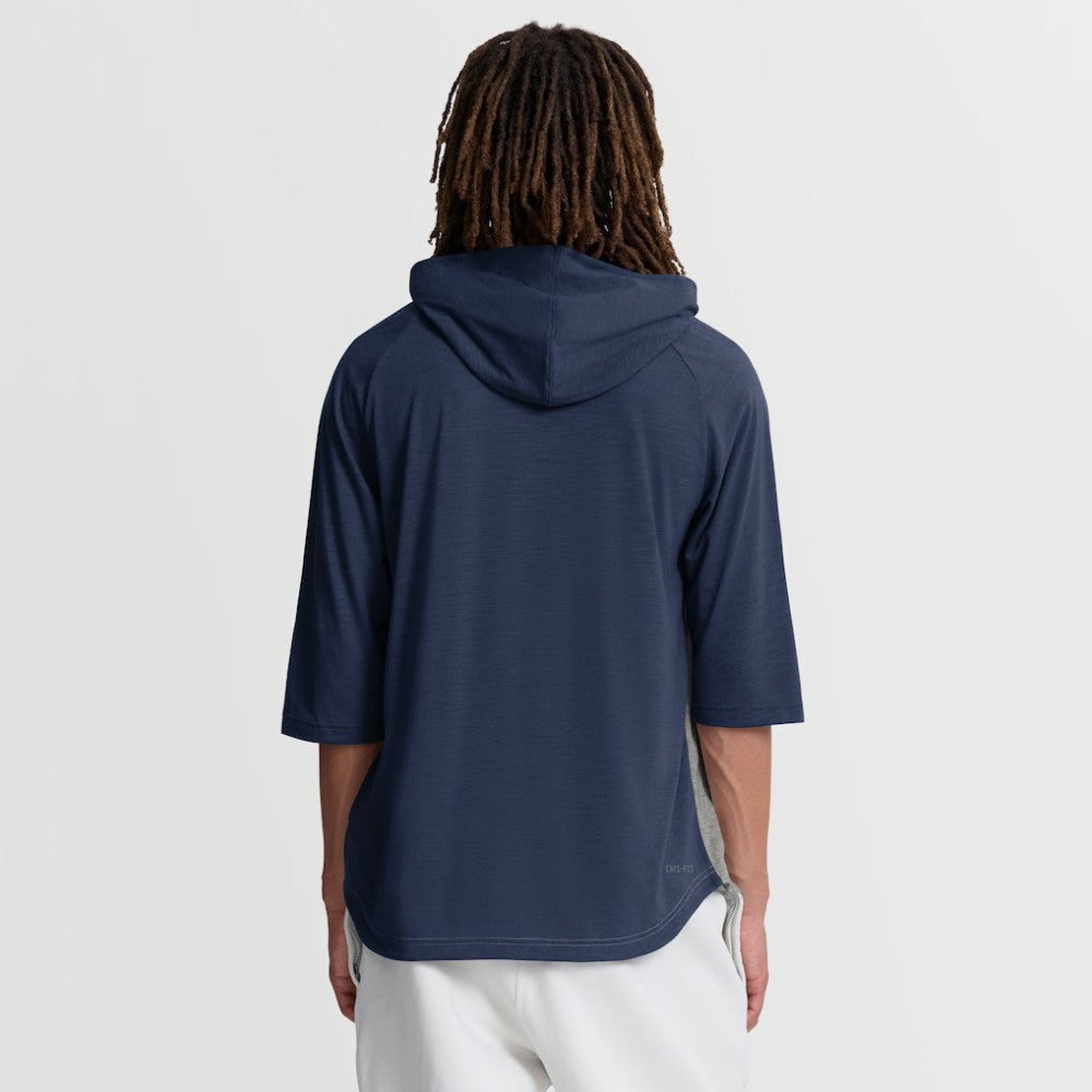 Boston Red Sox Nike Authentic Collection Flux Dri-FIT Raglan 3/4-Sleeve Hooded T-Shirt - Gray T-shirts