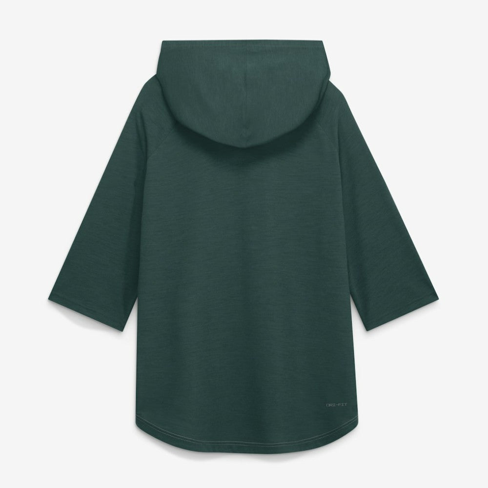 Athletics Nike Authentic Collection Flux Dri-FIT Raglan 3/4-Sleeve Hooded T-Shirt - Gray T-shirts