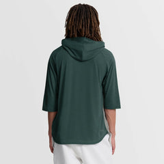 Athletics Nike Authentic Collection Flux Dri-FIT Raglan 3/4-Sleeve Hooded T-Shirt - Gray T-shirts