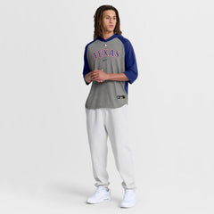 Texas Rangers Nike Authentic Collection Flux Dri-FIT Raglan 3/4-Sleeve Hooded T-Shirt - Gray T-shirts
