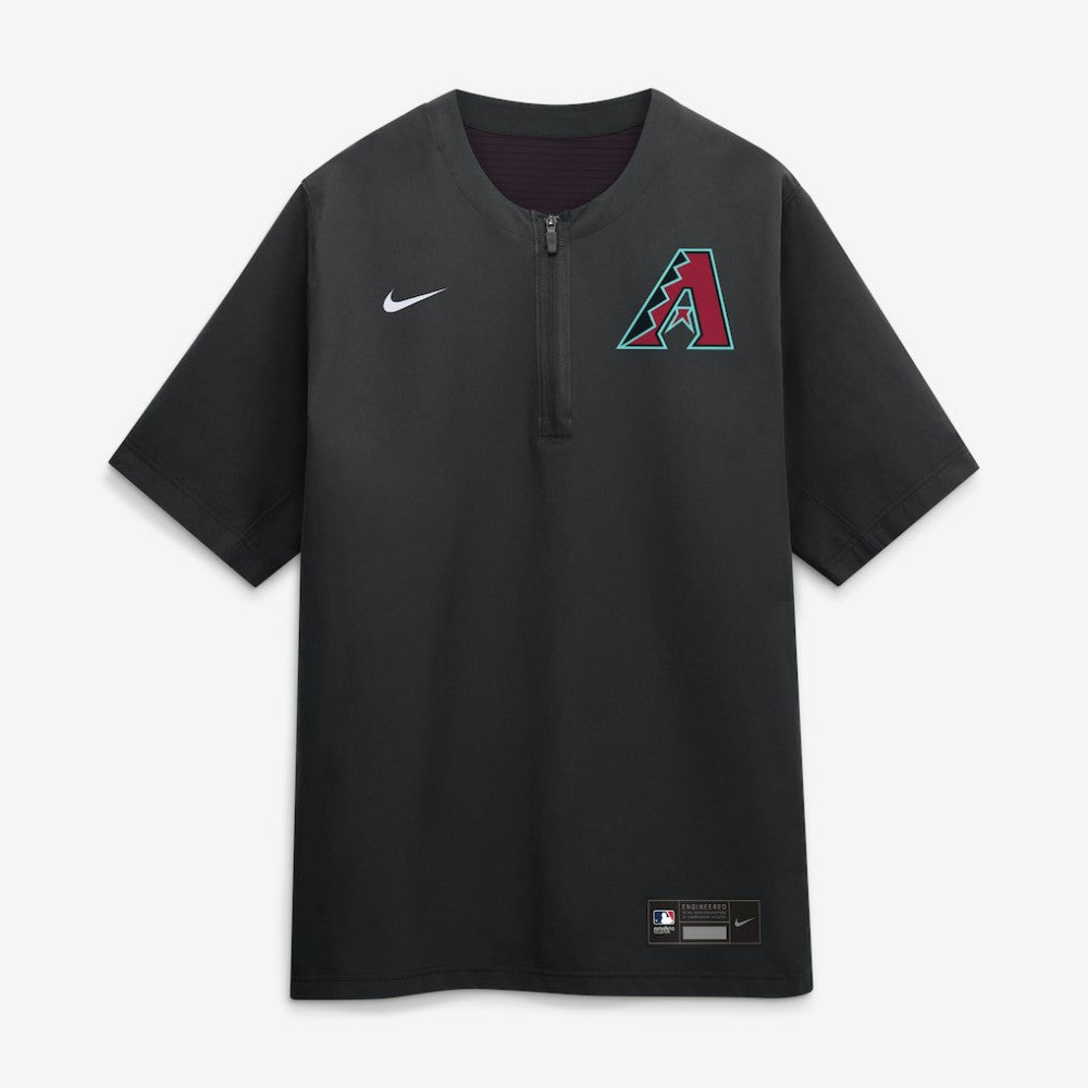 Arizona Diamondbacks Nike Authentic Collection Dri-FIT Quarter-Zip Windshirt - Black