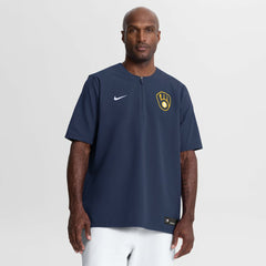 Milwaukee Brewers Nike Authentic Collection Dri-FIT Quarter-Zip Windshirt - Navy