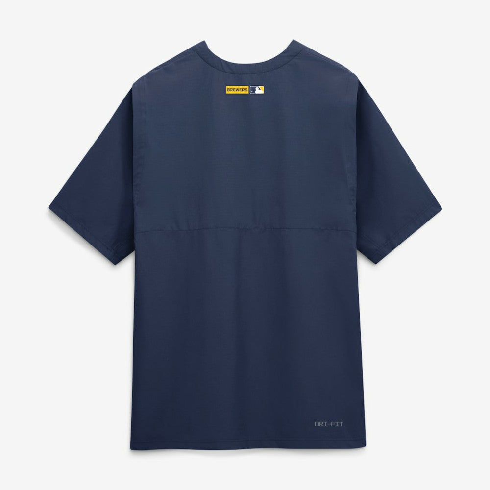 Milwaukee Brewers Nike Authentic Collection Dri-FIT Quarter-Zip Windshirt - Navy