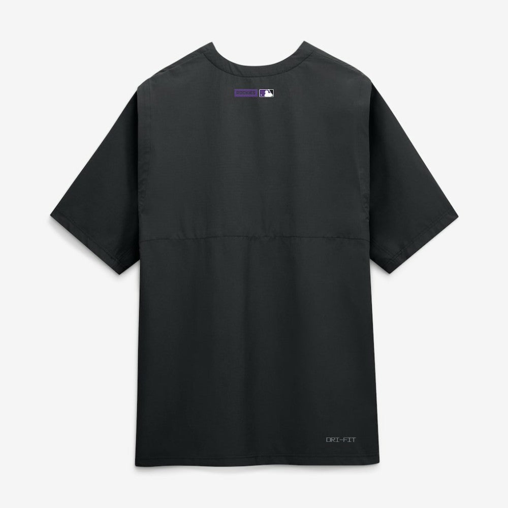 Colorado Rockies Nike Authentic Collection Dri-FIT Quarter-Zip Windshirt - Black