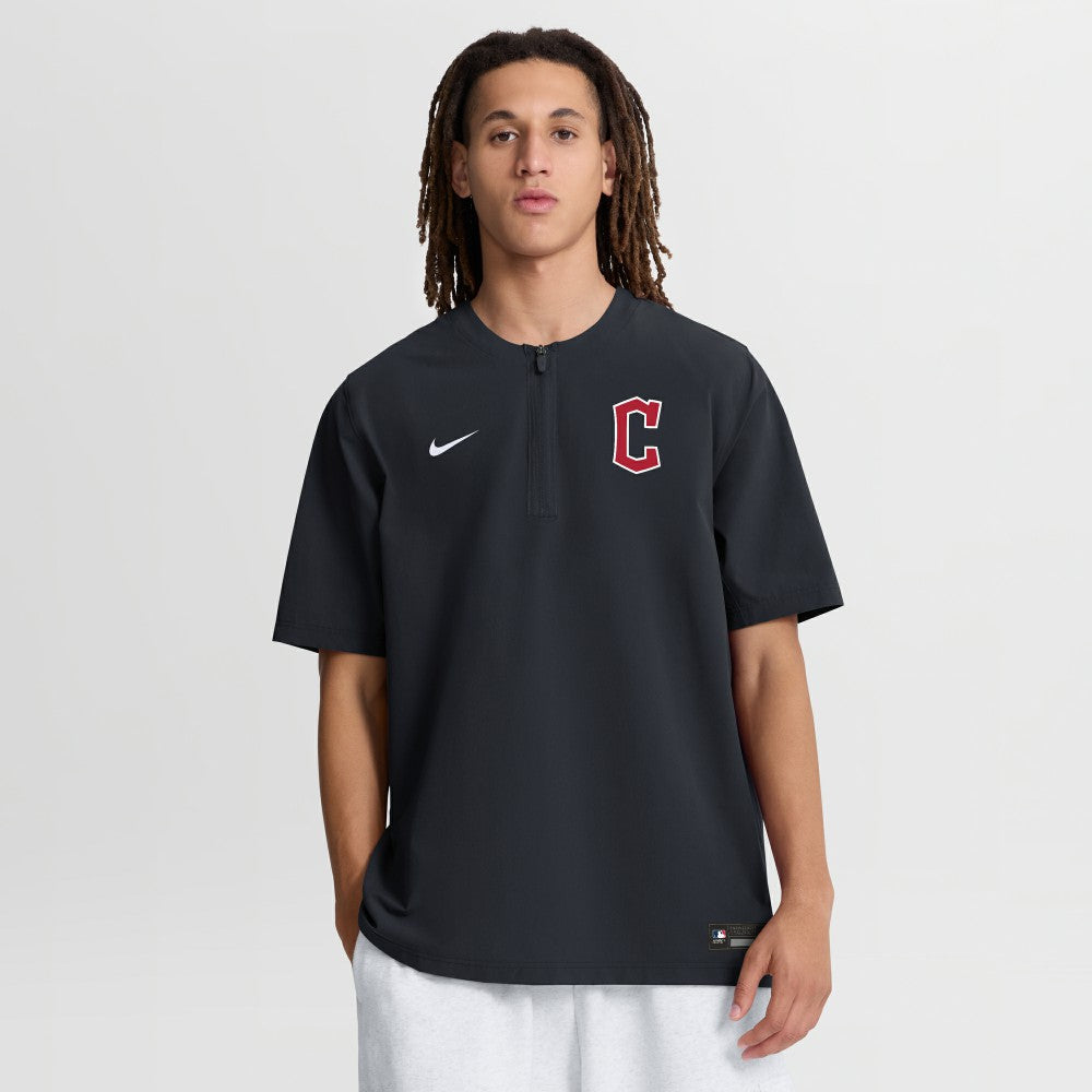 Cleveland Guardians Nike Authentic Collection Dri-FIT Quarter-Zip Windshirt - Navy