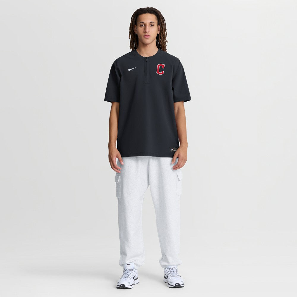 Cleveland Guardians Nike Authentic Collection Dri-FIT Quarter-Zip Windshirt - Navy