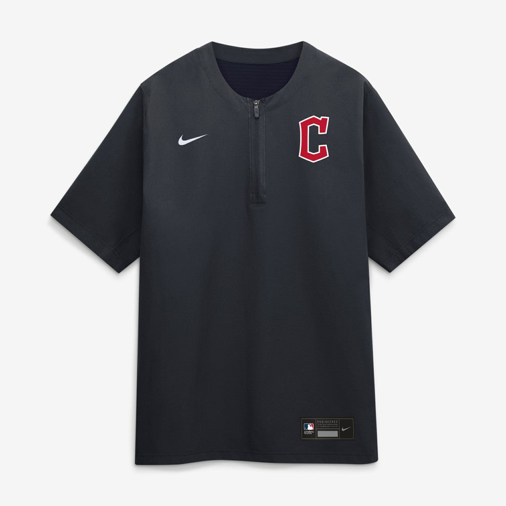 Cleveland Guardians Nike Authentic Collection Dri-FIT Quarter-Zip Windshirt - Navy